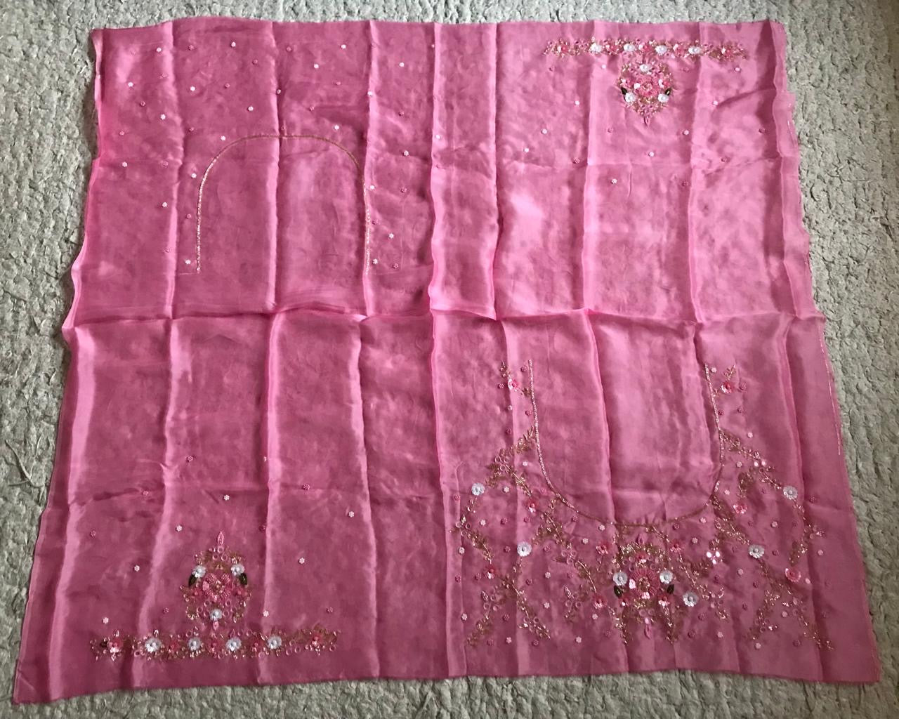 Ombre shaded saree premium satin luxury silk sarees women sari blouse - Saffronfashionindia