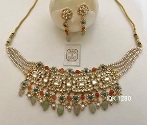 Kanisha necklace set Kundan pearl set Indian jewellery