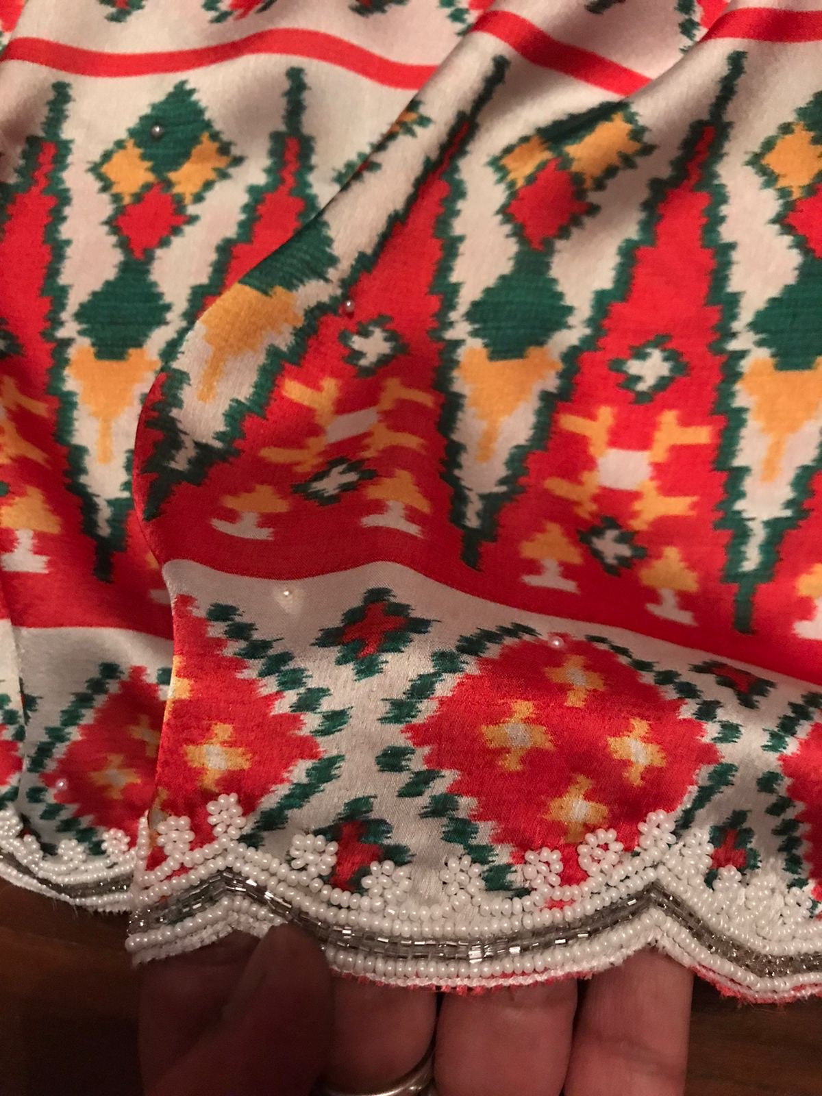 Digital printed satin saree lovely saree blouse Saffronfashionindia