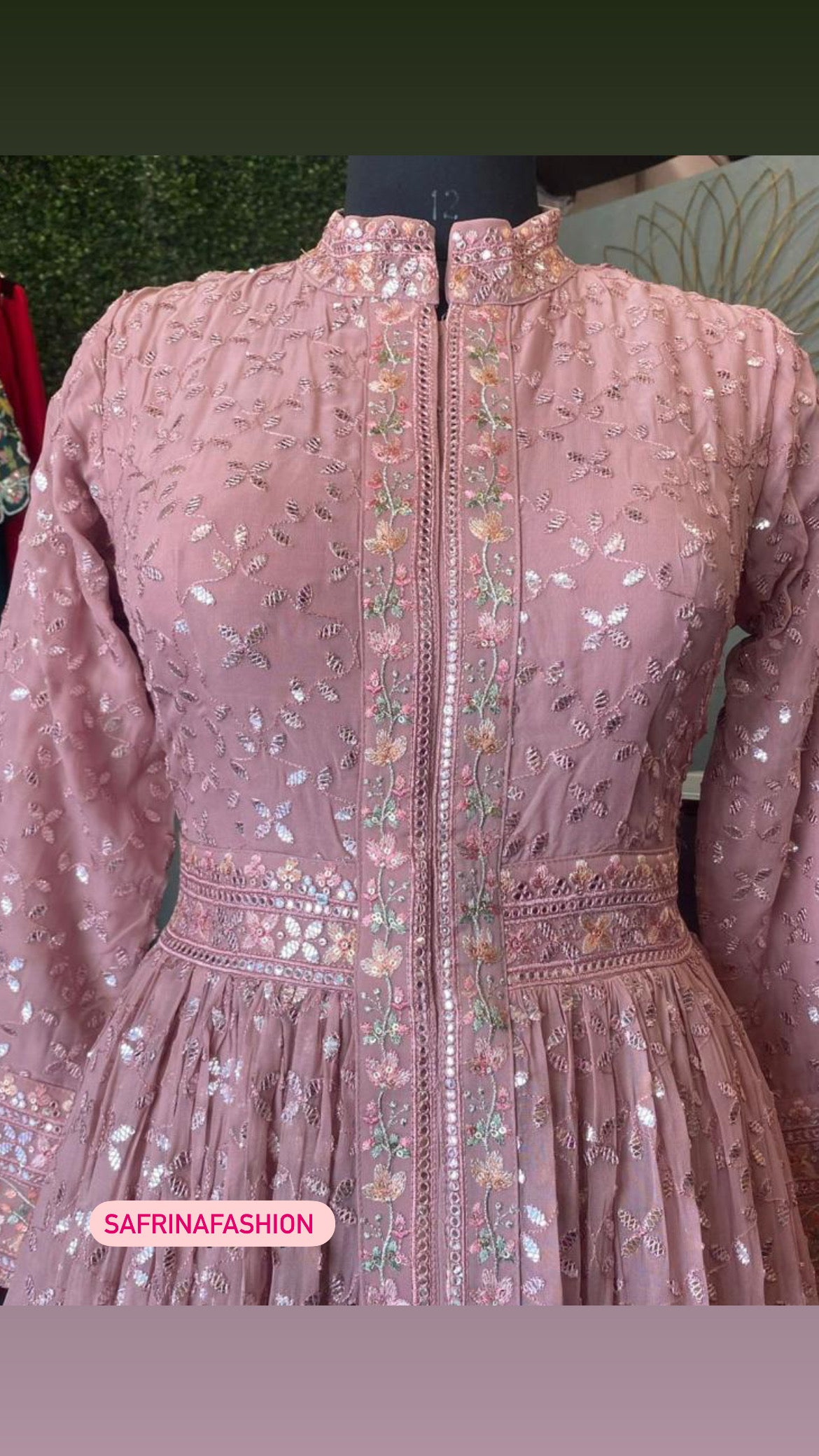 Pinkjaana gown partywear gown - Saffronfashionindia