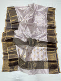 Elegant Chanderi saree pattu silk sarees blouse - Saffronfashionindia