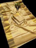 Banarsi saree soft silk saree Indian sari blouse Saffronfashionindia