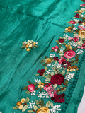 Tussar French knot inspired saree