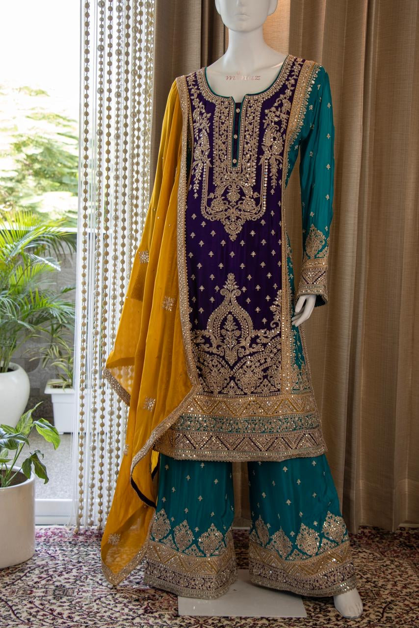 Pakistani inspired gharara Dress traditional dress - Saffronfashionindia