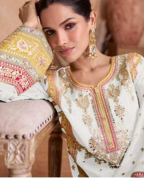 Pakistani inspired dresses Embroidered dress SaffronFashion