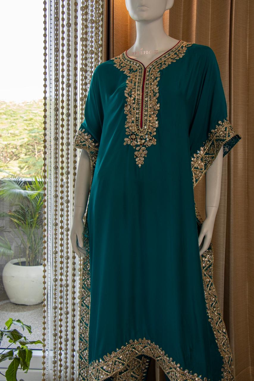 Nihshad kaftan dress stylish kaftan set - Saffronfashionindia