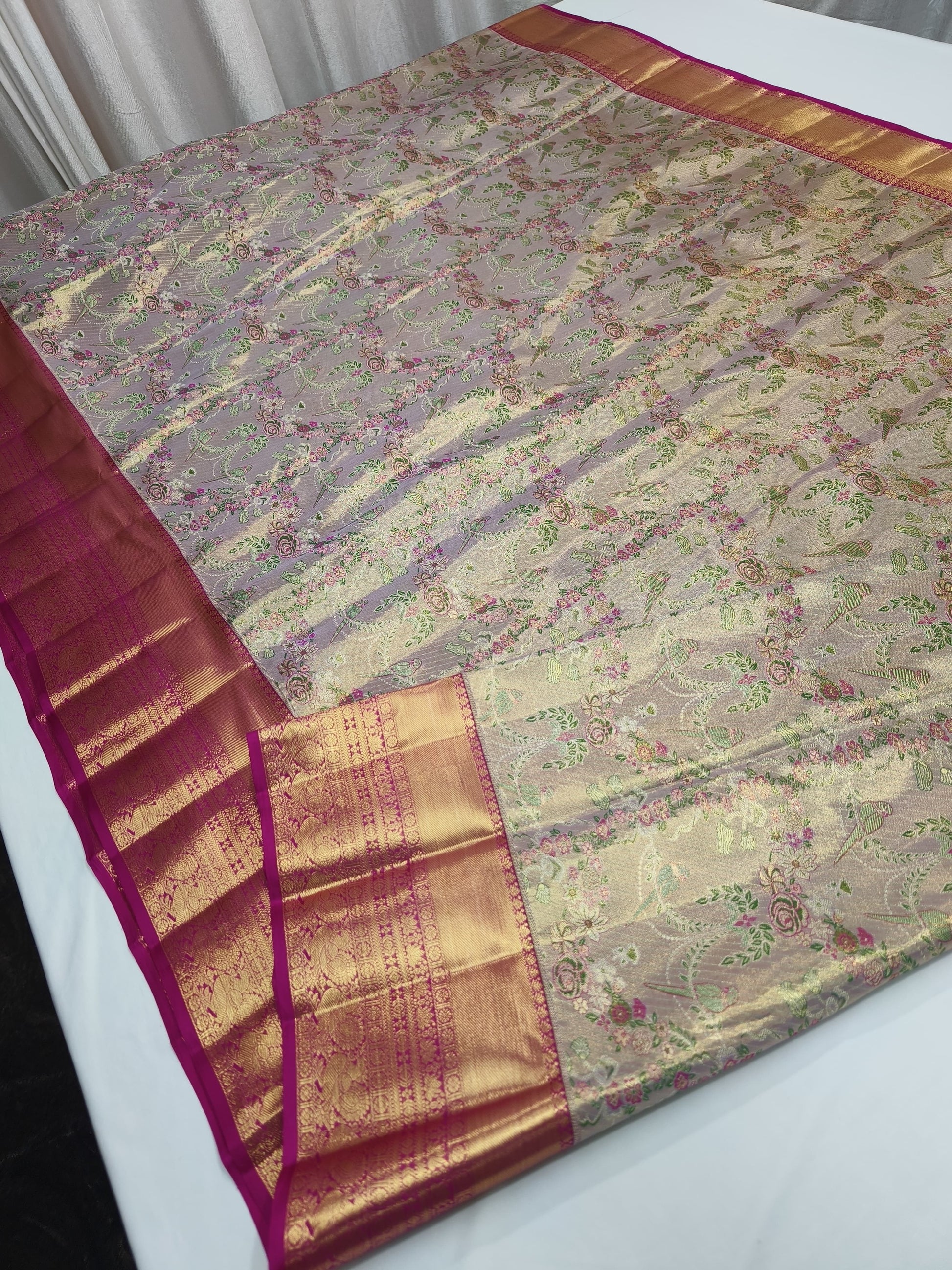 Ranashi Kanjeevaram silk saree - Saffronfashionindia