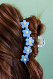 Multicolour 60s Flowers Cute Plastic Hair Claw