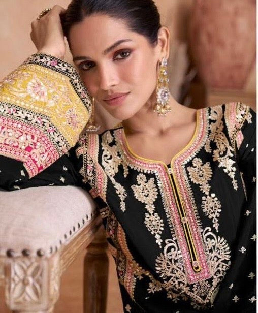 Pakistani inspired dresses Embroidered dress SaffronFashion