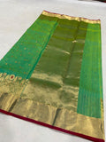 Green Chanderi katan silk sarees