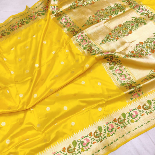 Yamini katan silk handwoven sarees - Saffronfashionindia