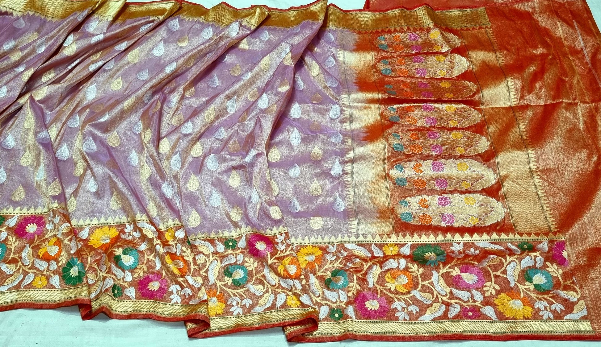 Exclusive banarsi Katan Meenakari sarees - Saffronfashionindia