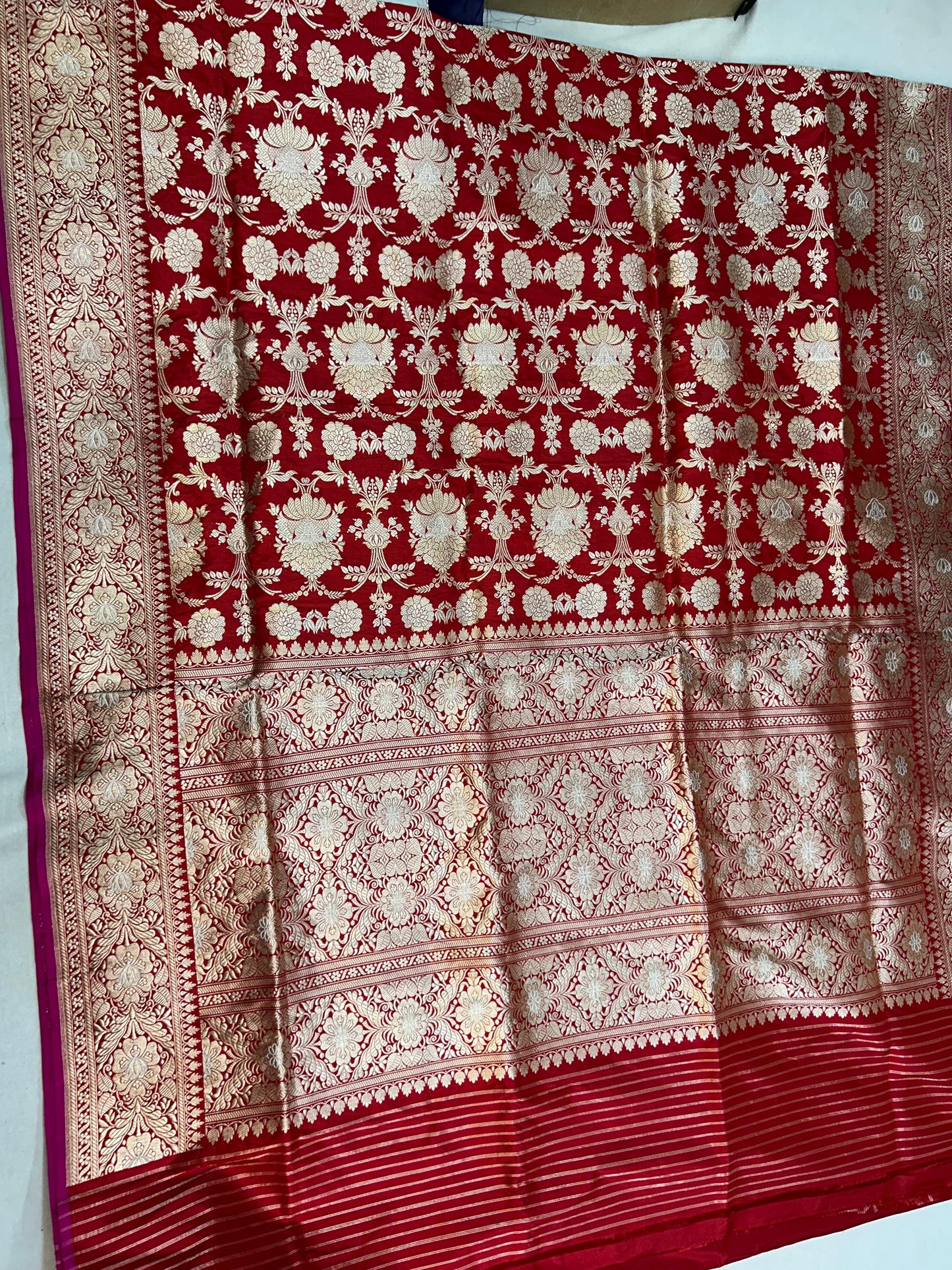 Bridal saree katan silk saree kadwa saree Indian heritage sarees blouse SaffronFashion