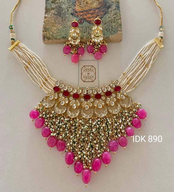Pinakha pearl Kundan necklace Indian necklace set