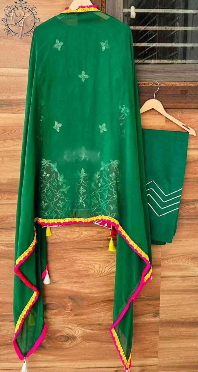 Embroidered salwar suit Indian salwar suit Traditional suit SaffronFashion