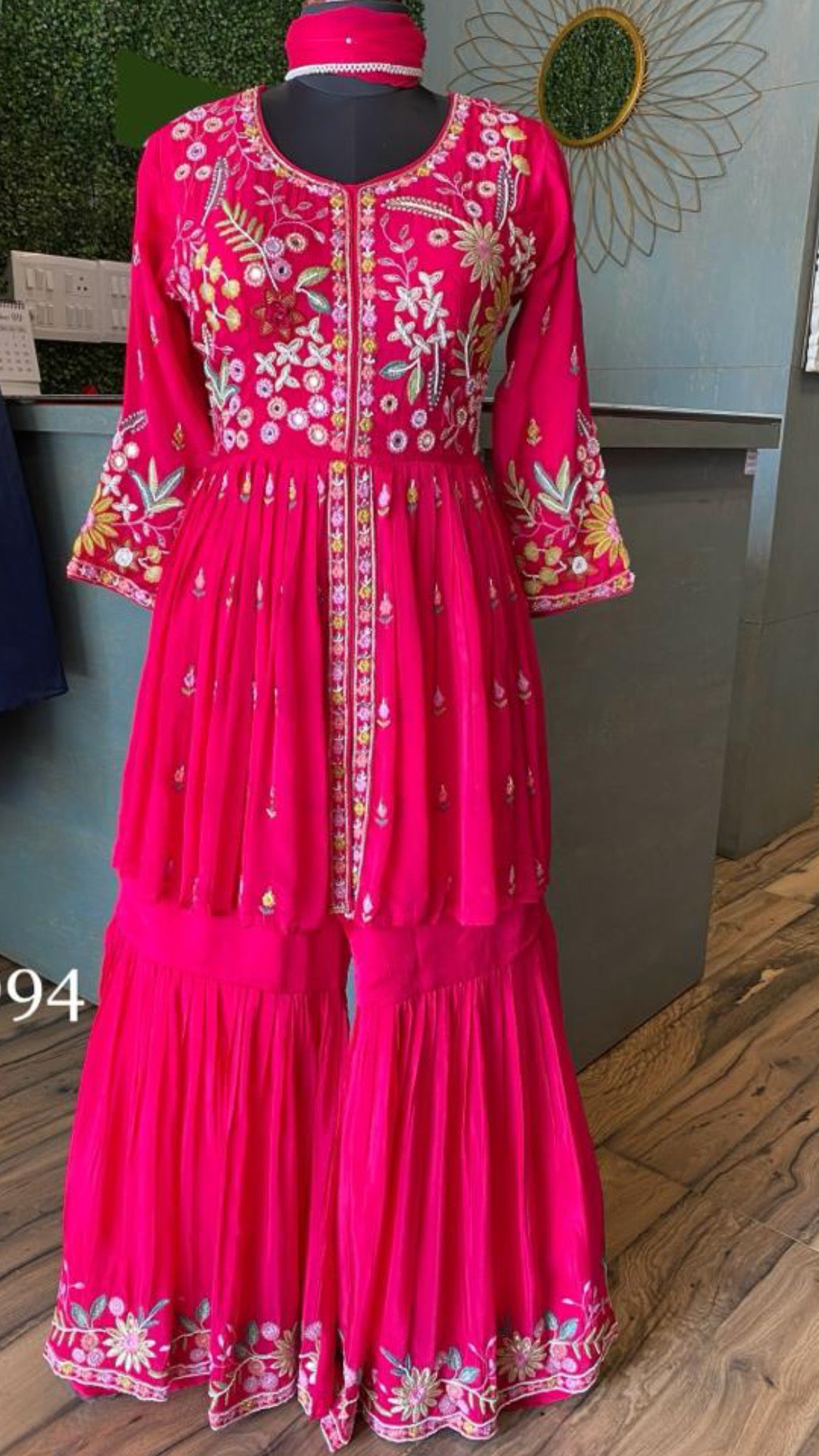 Pamila trendy pink indowestern dress - Saffronfashionindia