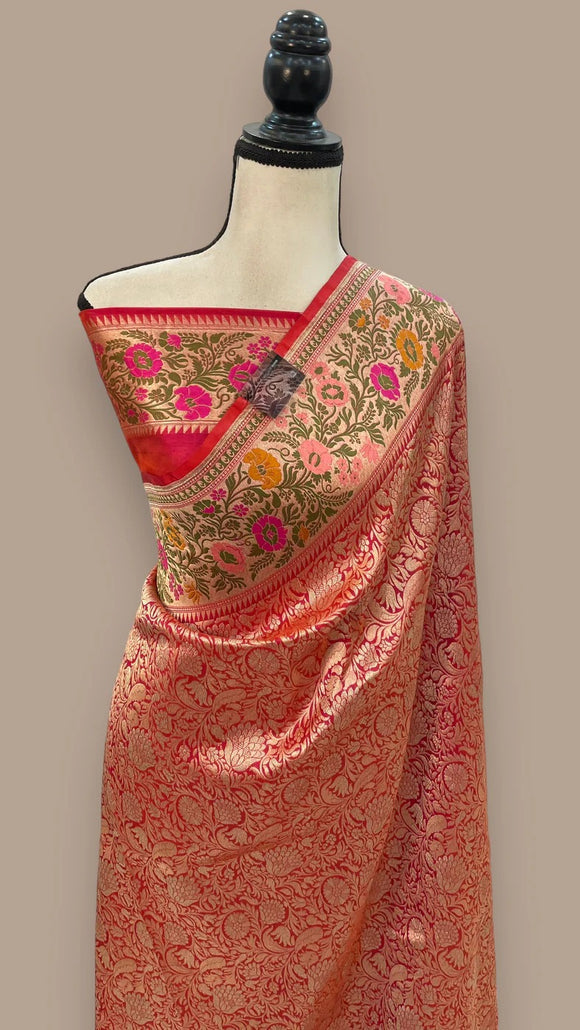 Nosheen katan silk Banarsi saree handloom saree women sari