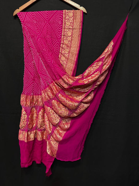 Rai bandhej bandhani dupatta/Exclusive dupatta - Saffronfashionindia