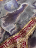 Lavender Banarsi tissue saree Partywear sarees