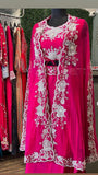 Pink Satin Organza Indowestern Dress Women Dress Sangeet Dress