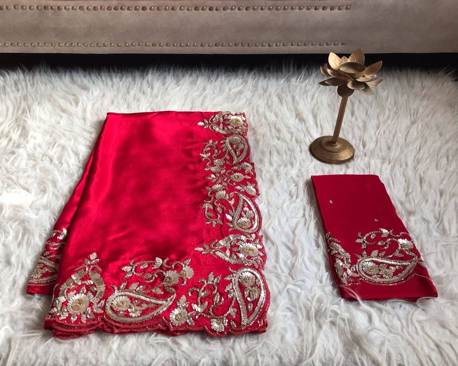 Ravani Bridal saree Indian sari - Saffronfashionindia