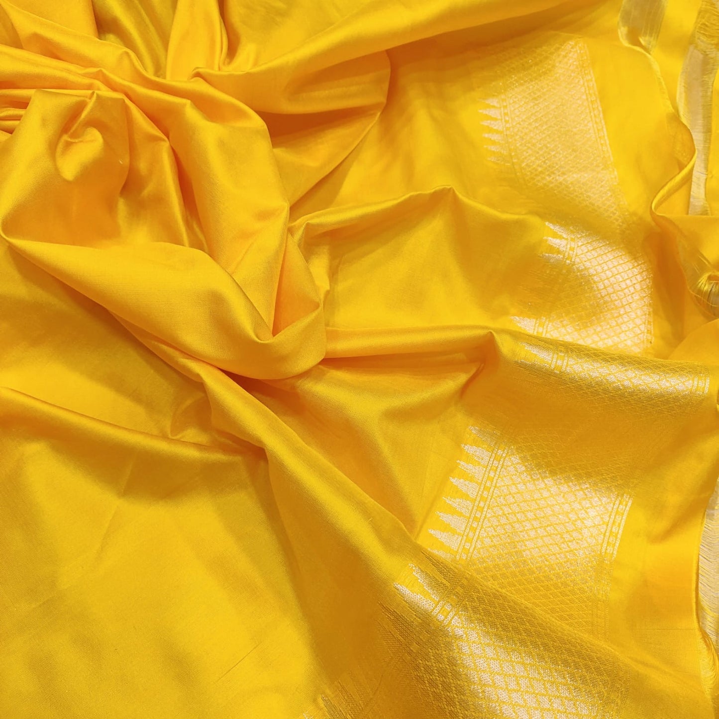 Floral Katan Handwoven zari saree Indian sarees - Saffronfashionindia