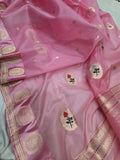 Pink Kora saree ekTara sari blouse Indian sarees SaffronFashion