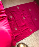 Pink Premium Satin Sarees partywear sarees