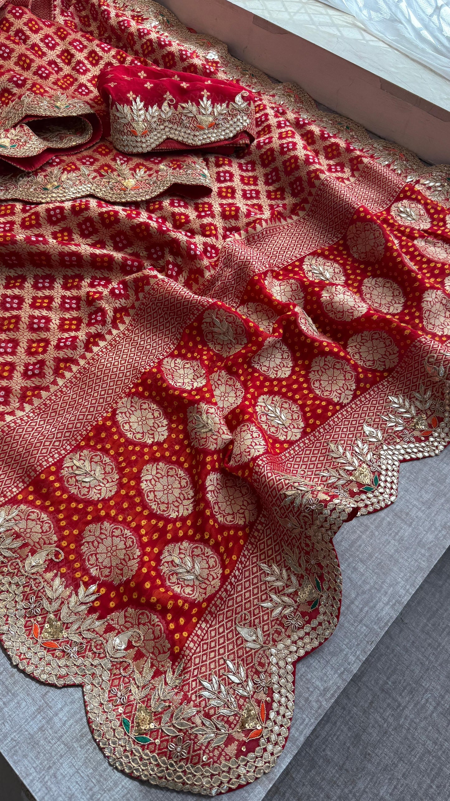 Vahisha gorgette saree Khaddi gorgette sarees Indian sari blouse - Saffronfashionindia