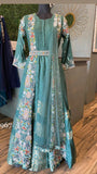 Turquoise Indowestern dress Indian Pakistani Dress