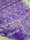 Lavender saree Jamdani saree handwoven sarees blouse Saffronfashionindia