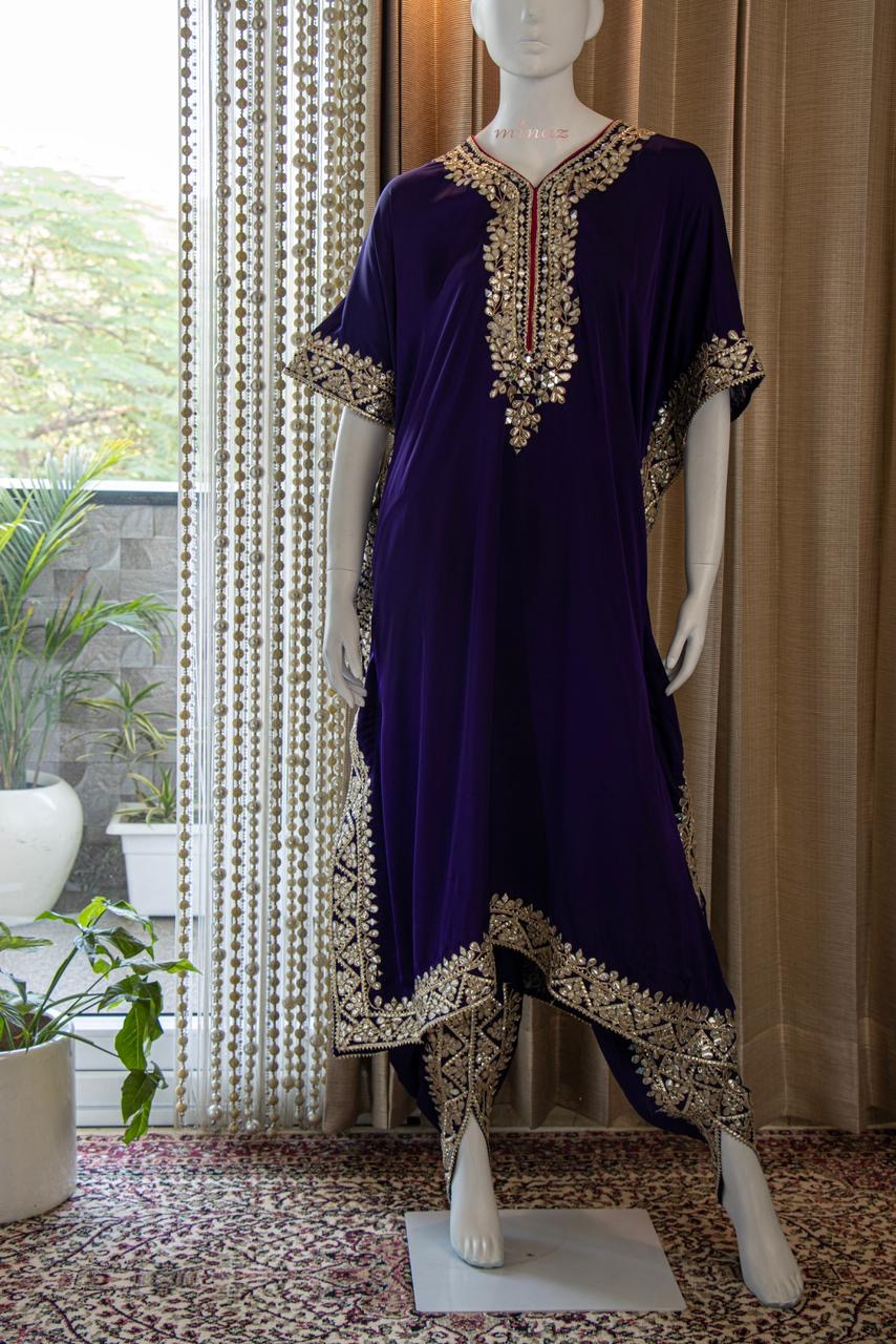 Nihshad kaftan dress stylish kaftan set - Saffronfashionindia