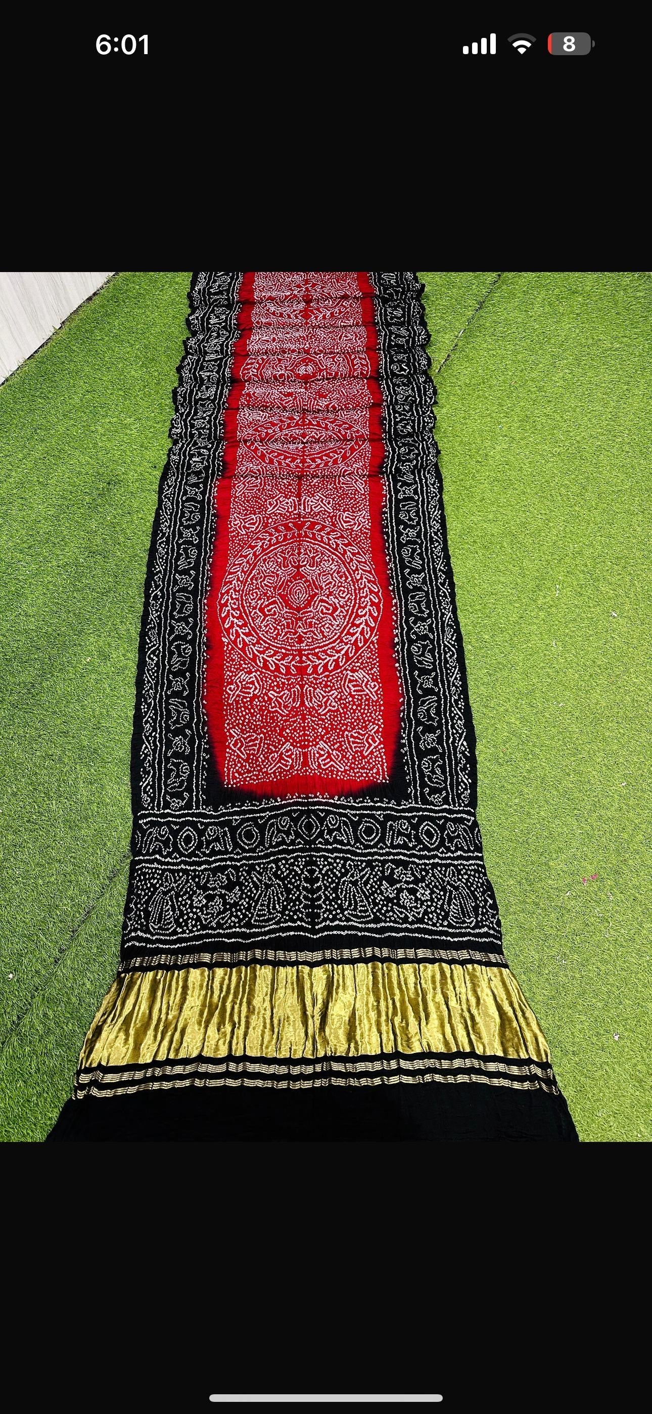 Vani gajji silk saree Bandhani saree traditional sarees SaffronFashion