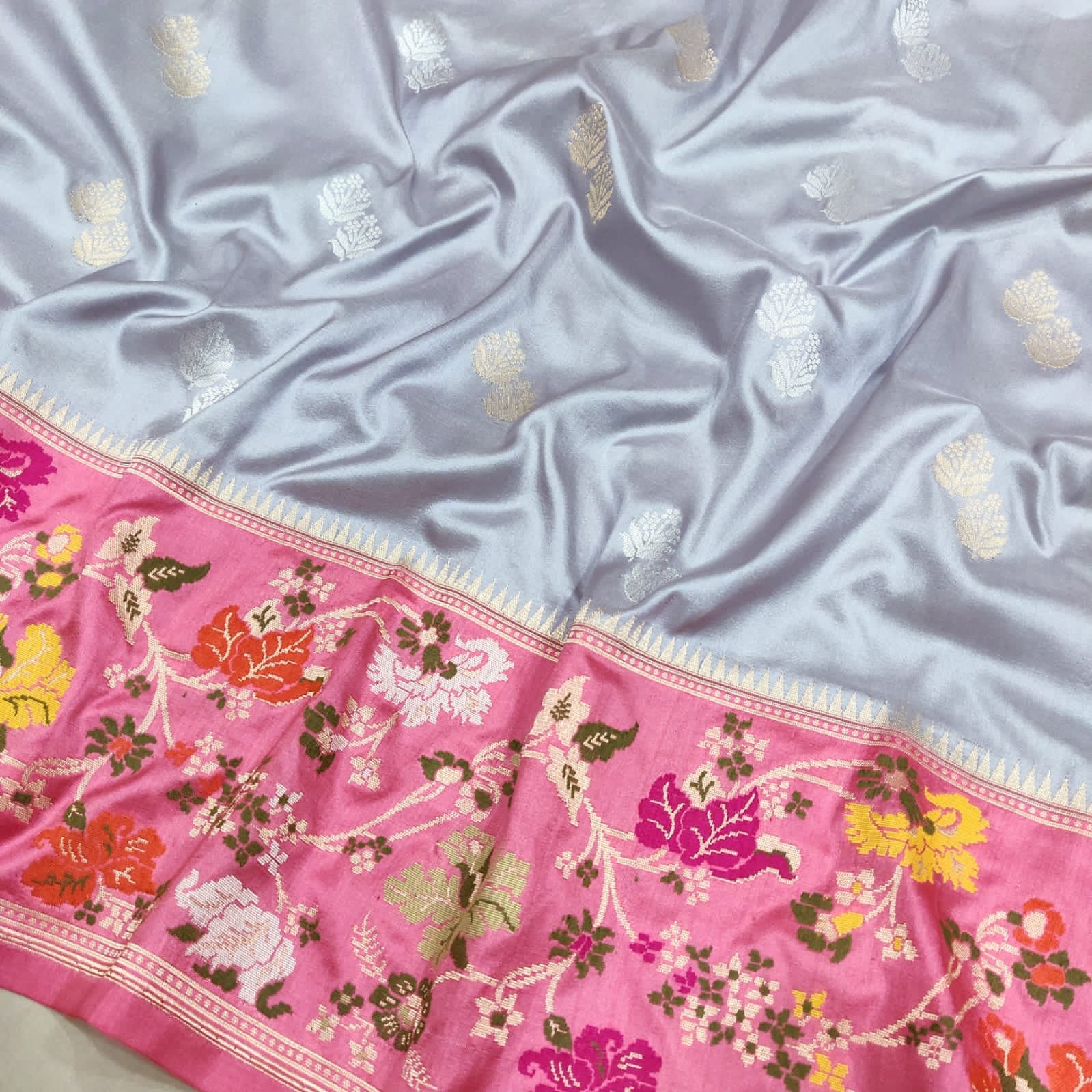 Ruma Katan silk handwoven sarees - Saffronfashionindia