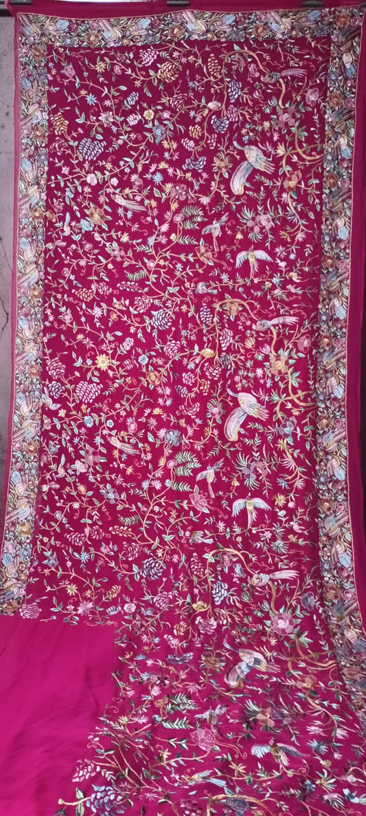 Pink Authentic Parsi Gara Saree - Saffronfashionindia