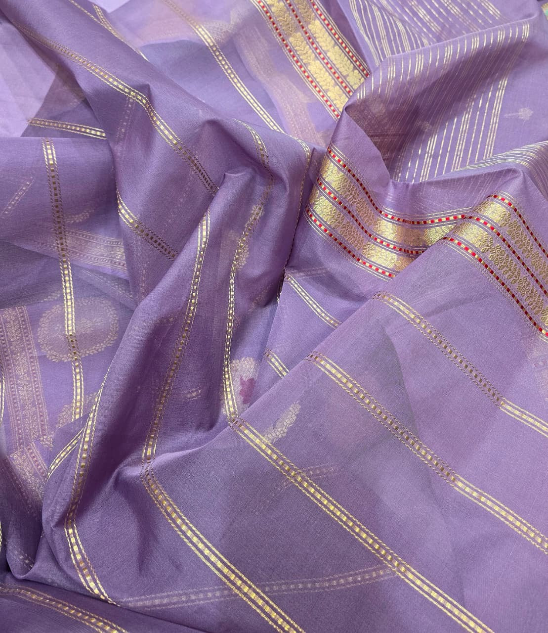 Lavender kadwa kora saree women sarees Indian saree blouse Saffronfashionindia