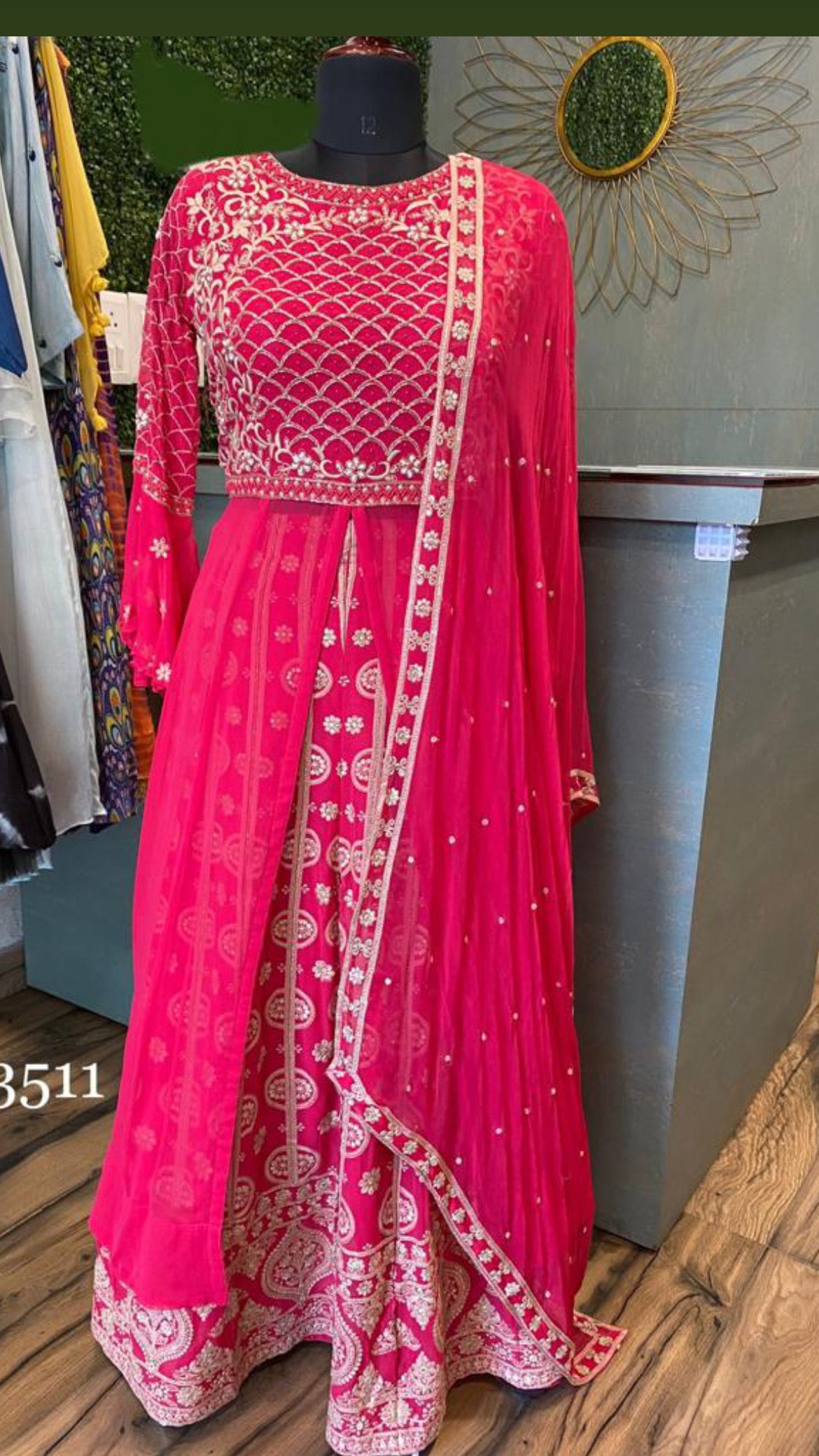 Red Riding Hood Inspired Dress Indowestern Dress - Saffronfashionindia