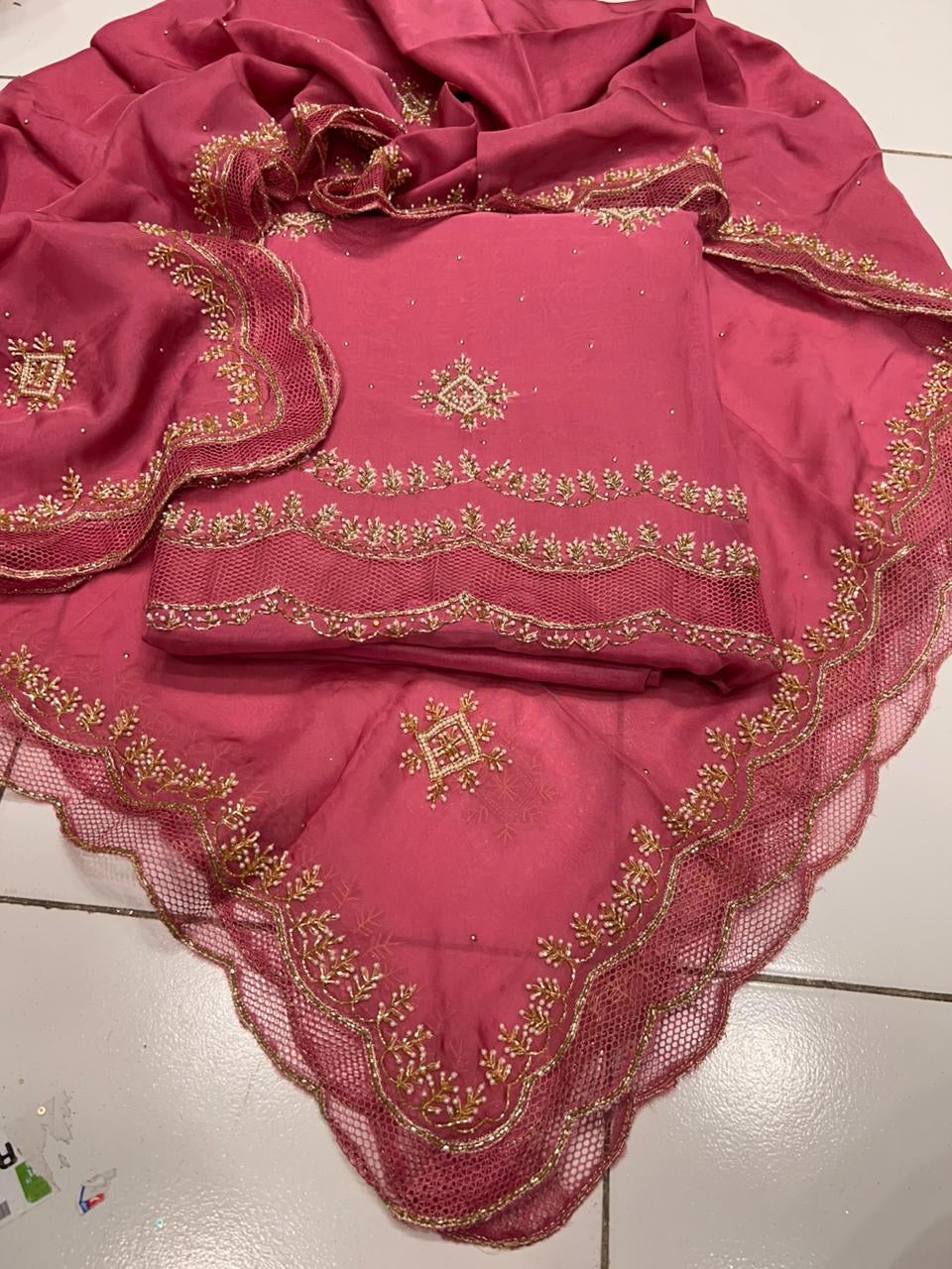 Kanisha organza salwar suit traditional dress - Saffronfashionindia