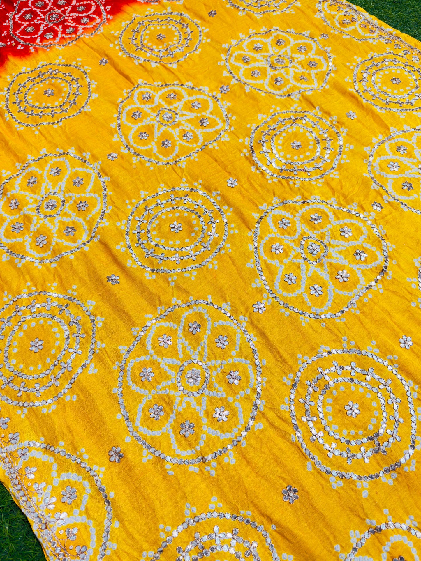 Yellow dupatta handmade dupatta gajji silk dupatta SaffronFashion