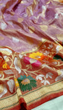 Exclusive banarsi Katan Meenakari sarees