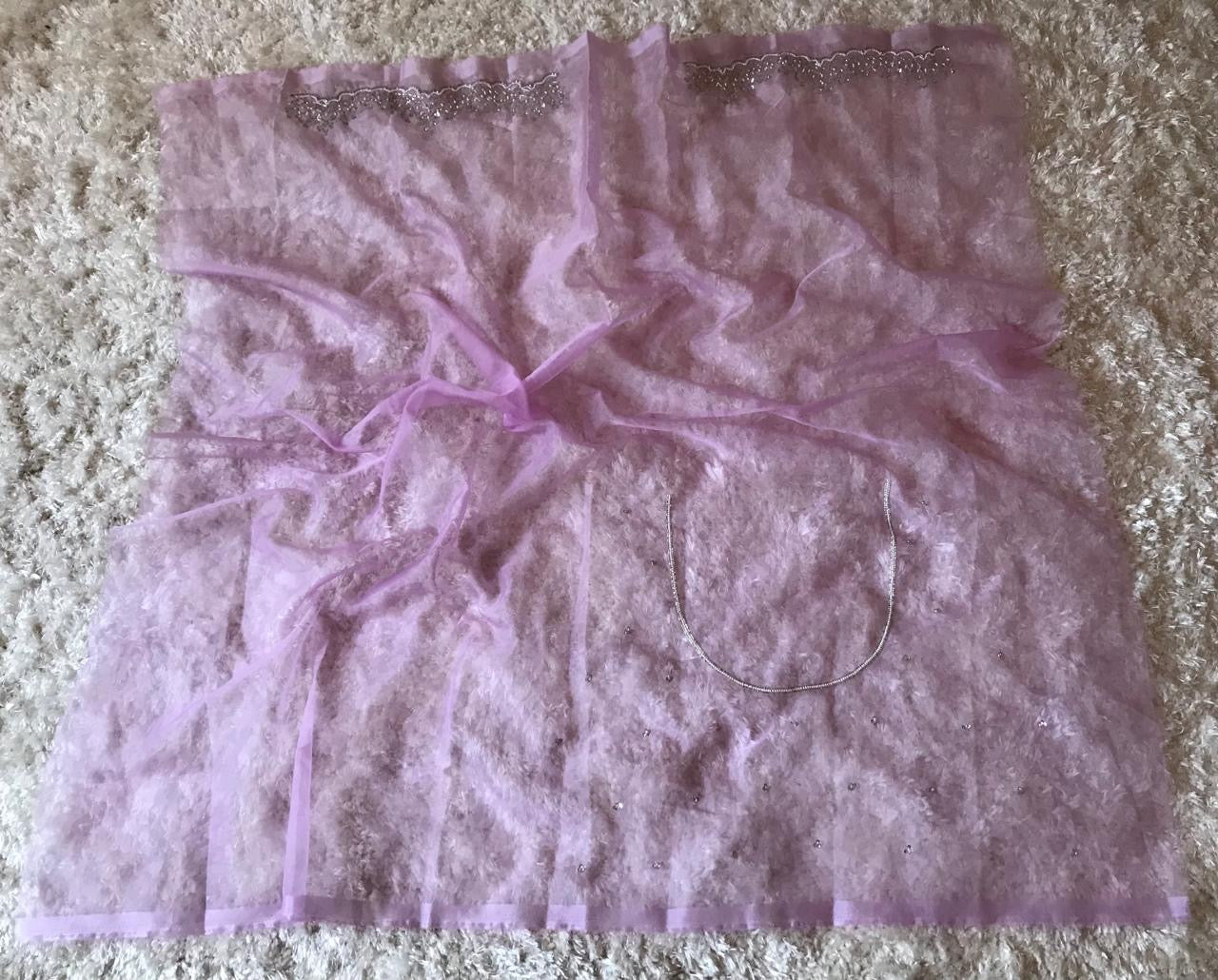 Lilac organza saree for Partywear sarees Saffronfashionindia