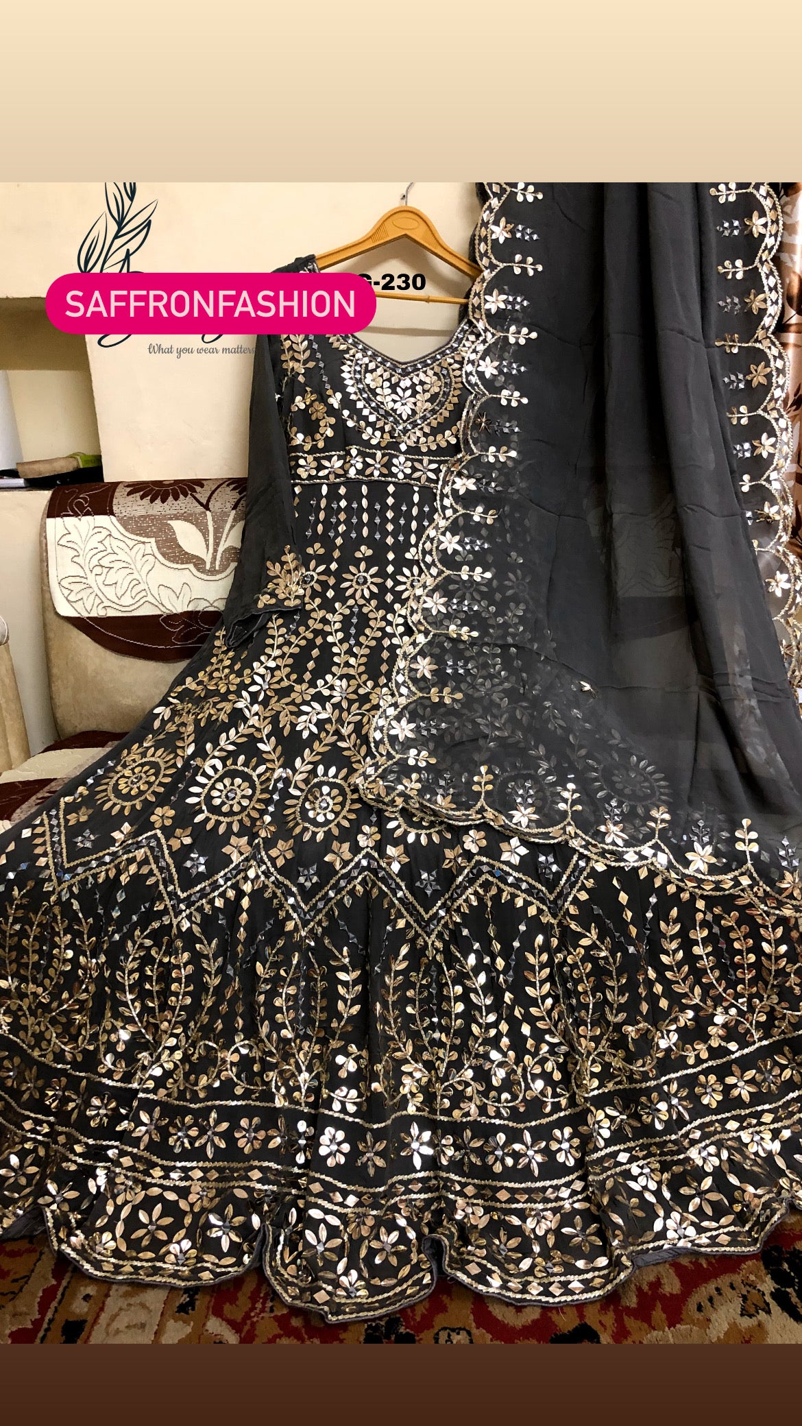 Bridal weddding dress Anarkali style dress Pakistani dresses - Saffronfashionindia