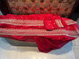 Red organza saree Indian saree bridal saree