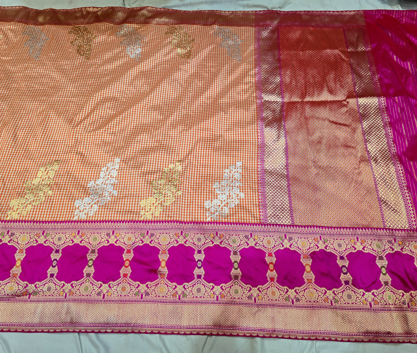 Vahisha Ektara saree Indian traditional sarees katan silk sari Saffronfashionindia