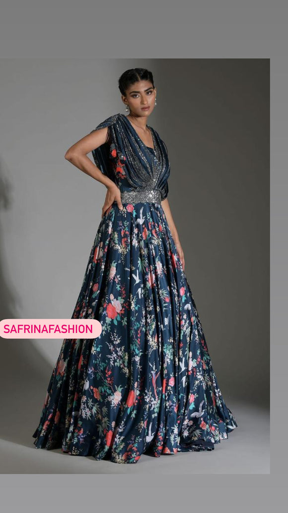 Celebrity inspired trendy beautiful gown