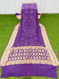 Purple dupatta bandhej dupatta neemjari dupatta SaffronFashion