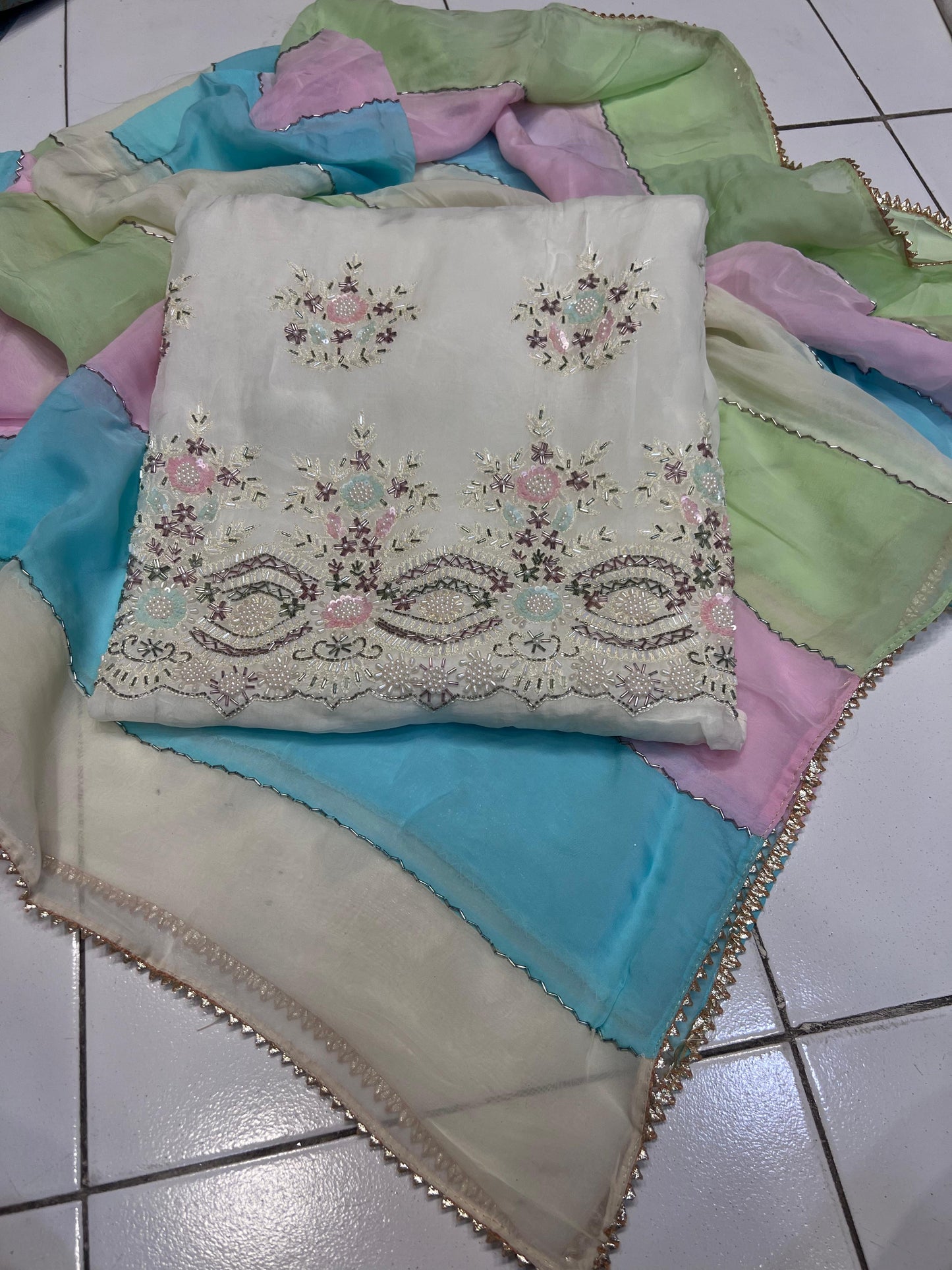 Exclusive Organza punjabi suit Indian salwar suit - Saffronfashionindia