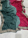 Aliva crepe shaded saree party wear saree