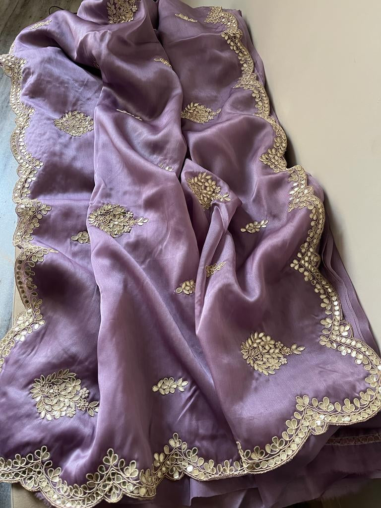 Mavika gottapatti organza sarees - Saffronfashionindia