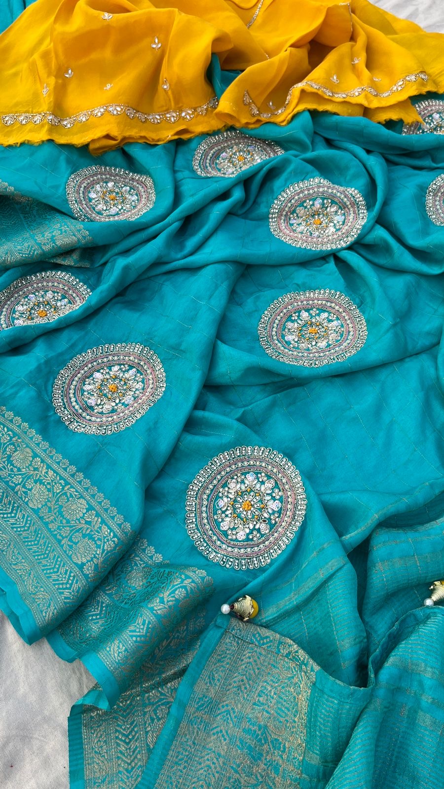 Munga Banarsi saree women Indian sari - Saffronfashionindia